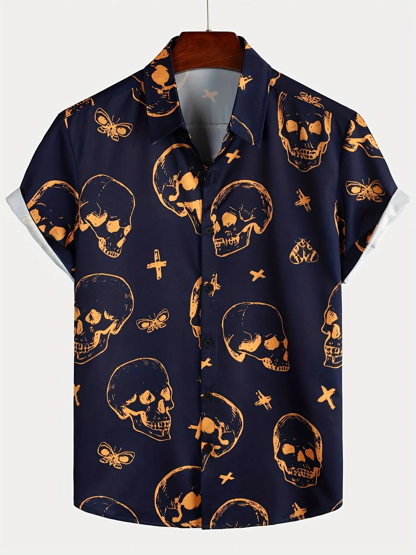 เสื้อฮาวายลายหัวกะโหลกสไตล์วิน - Vintage Hawaiian Floral Shirt บทวิจารณ์และราคา