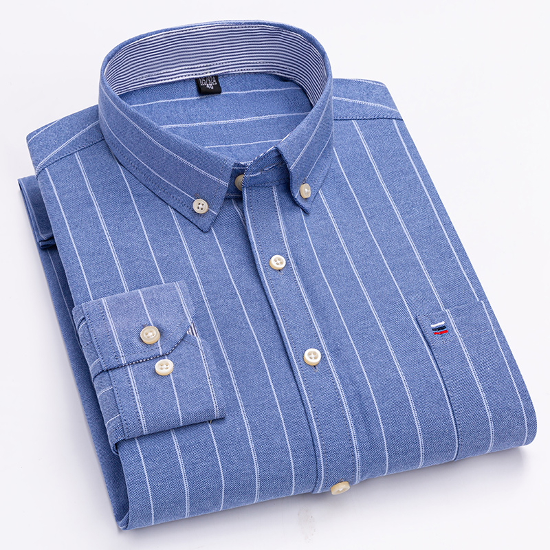 เสื้อลําลองผู้ชายผ้าฝ้าย Oxfor - Oxford Cotton Casual Shirt Business บทวิจารณ์และราคา